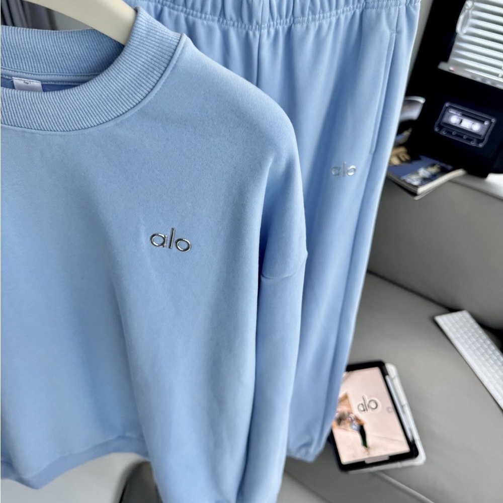 ALO Yoga Kids Light Blue Pajama Set